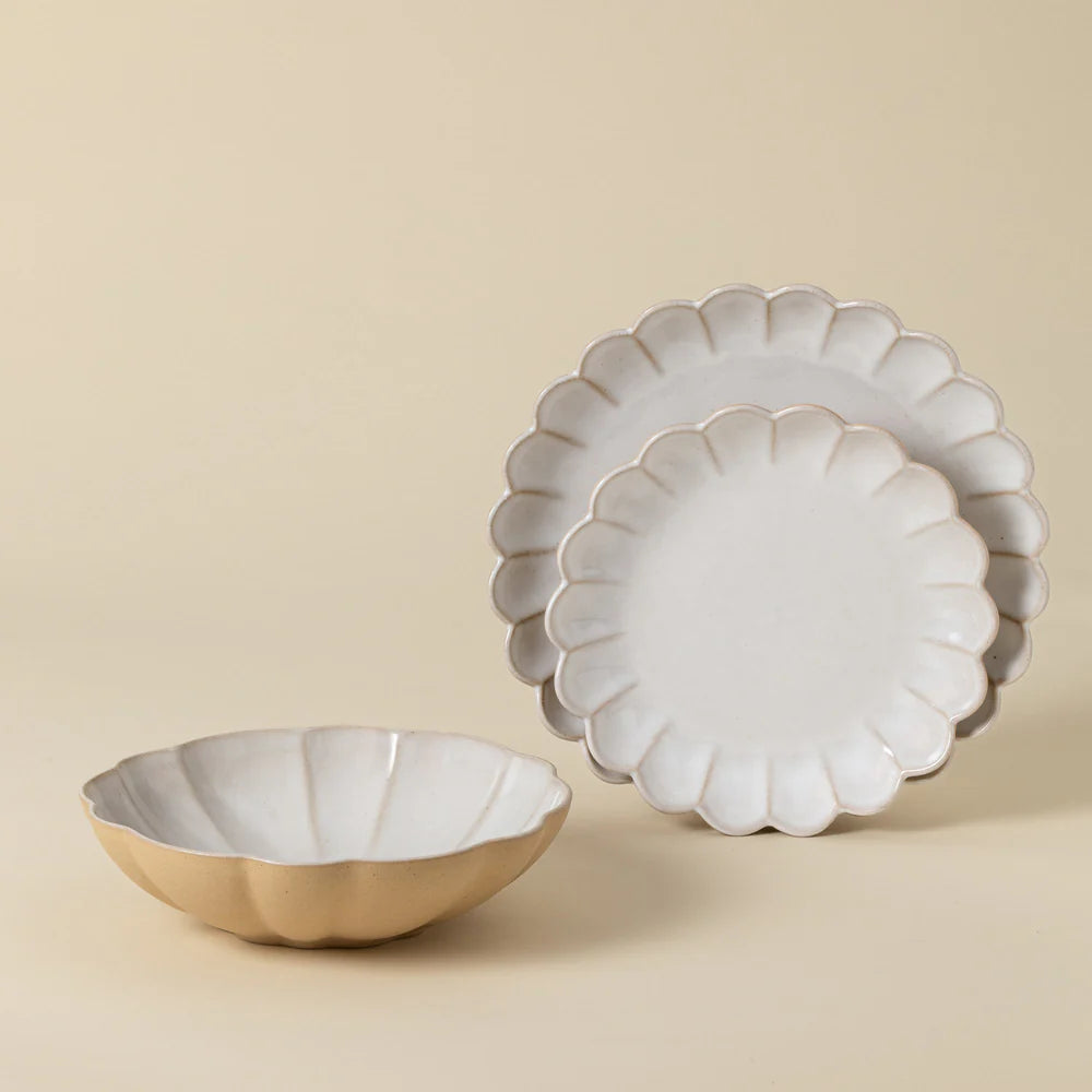 MARRAKESCH SUPPEN-/PASTATELLER (SABLE BLANC) - 23cm