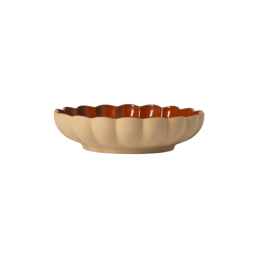 MARRAKESCH SUPPEN-/PASTATELLER (ROTBRAUN) - 21cm