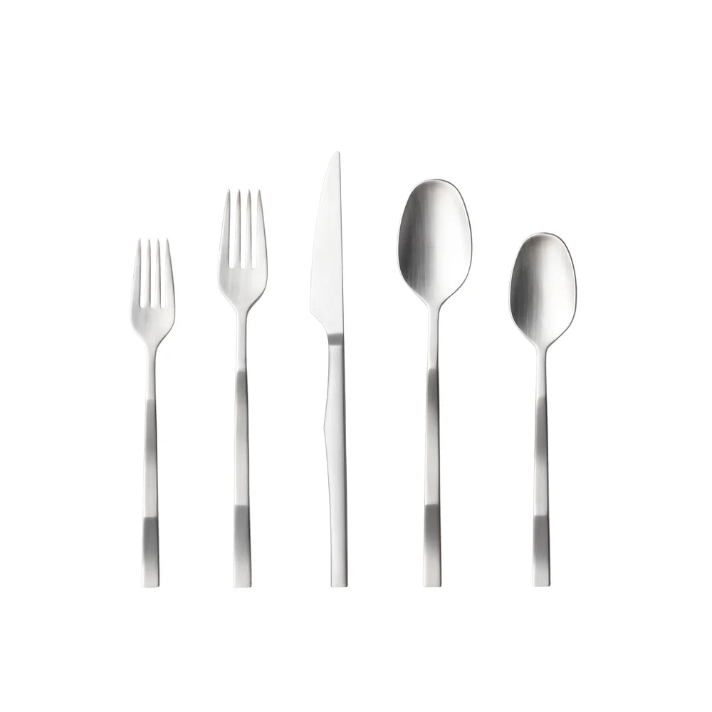 RAMO BESTECK-SET (SILBER GEBÜRSTET) - 5 Stk.