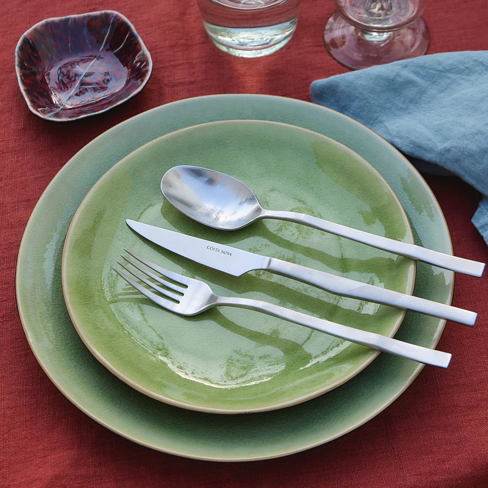 RAMO BESTECK-SET (SILBER GEBÜRSTET) - 5 Stk.