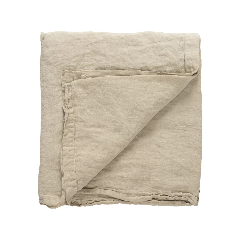 MARIA LEINEN TISCHDECKE (BEIGE) - 140x140cm