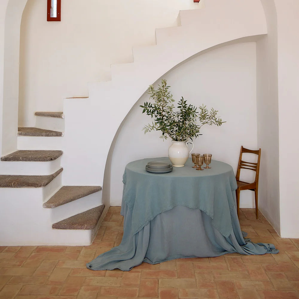 MARIA LEINEN TISCHDECKE (BLAU) - 140x200cm