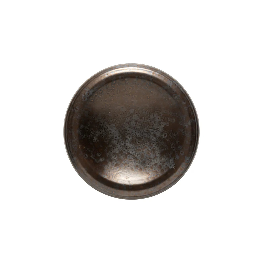 RESONANCE GROßE PILLOW PLATE (METALLIC BRAUN) - 22cm