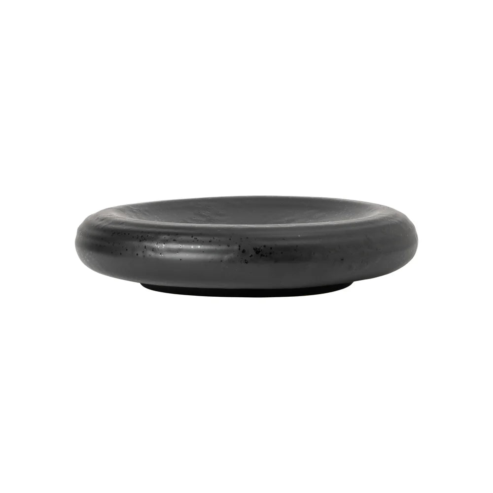 RESONANCE GROßE PILLOW PLATE (SCHWARZ) - 22cm
