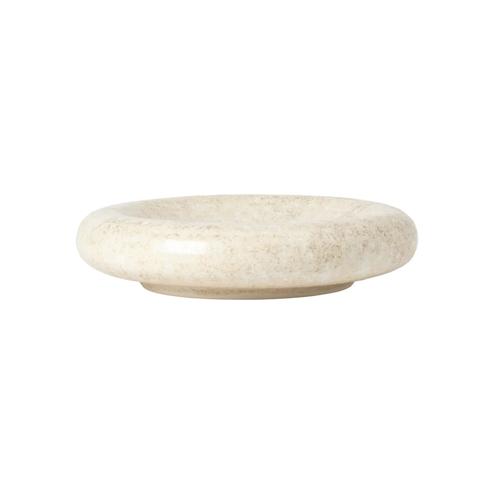 RESONANCE GROßE PILLOW PLATE (BEIGE) - 22cm