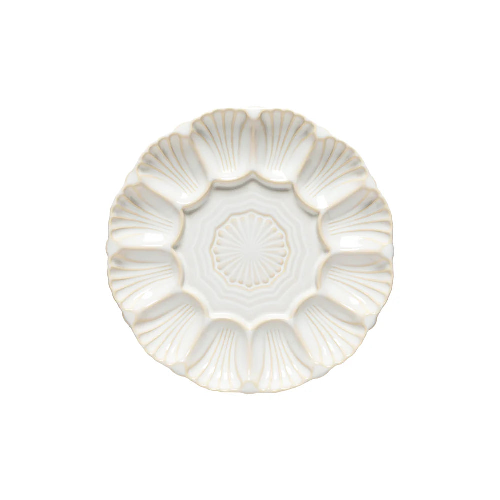 CRISTAL APPETIZER PLATTE (BEIGE/WEIß) - 25cm