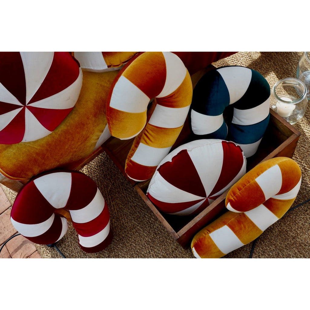 ZUCKERSTANGENKISSEN (GOLD/WEIẞ) - 45cm