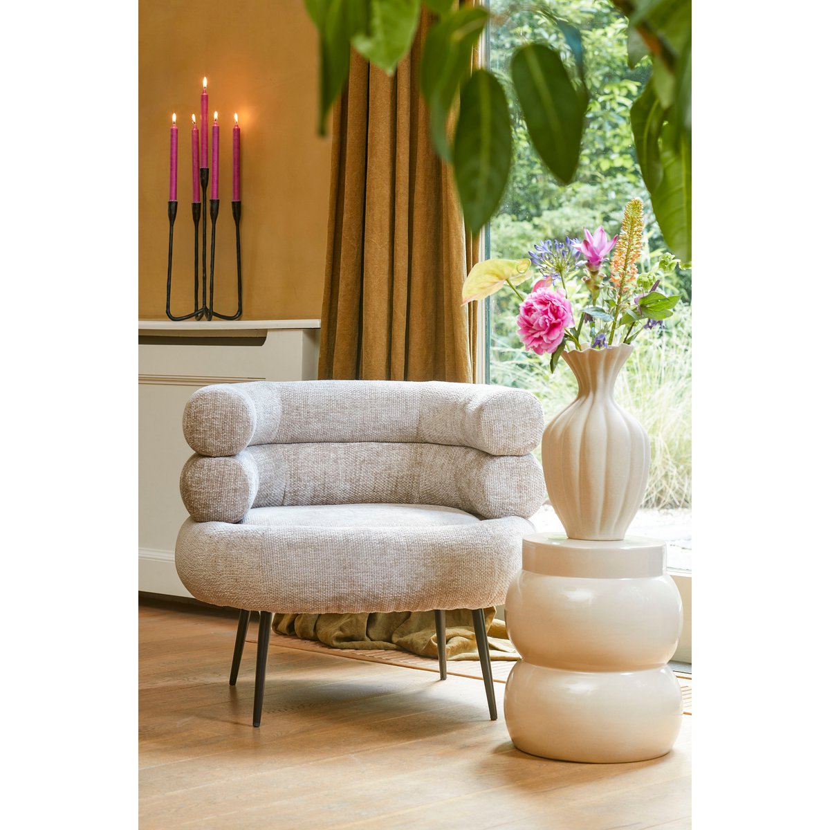 CHRISTY KERZENSTÄNDER (SCHWARZ) - 5-ARMIG