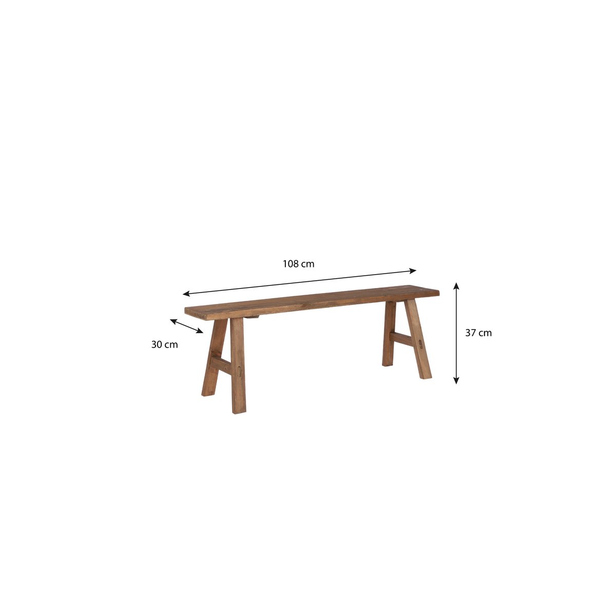 HOLZBANK AUS RECYCELTEM HOLZ - 108cm