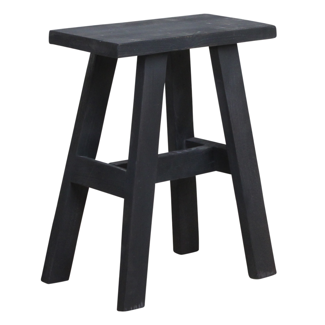 BANK AUS RECYCELTEM HOLZ (SCHWARZ) - 45cm