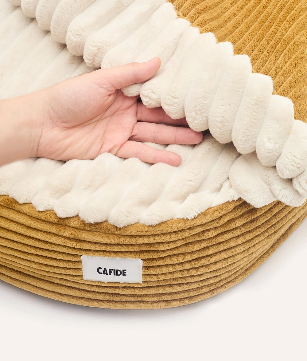 MASO HUNDEBETT WECHSELBEZUG CORD (SENF)