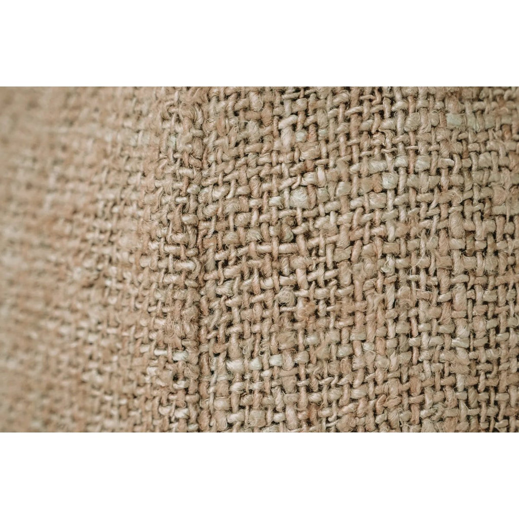 HANDGEWEBTER POUFFE (BEIGE)