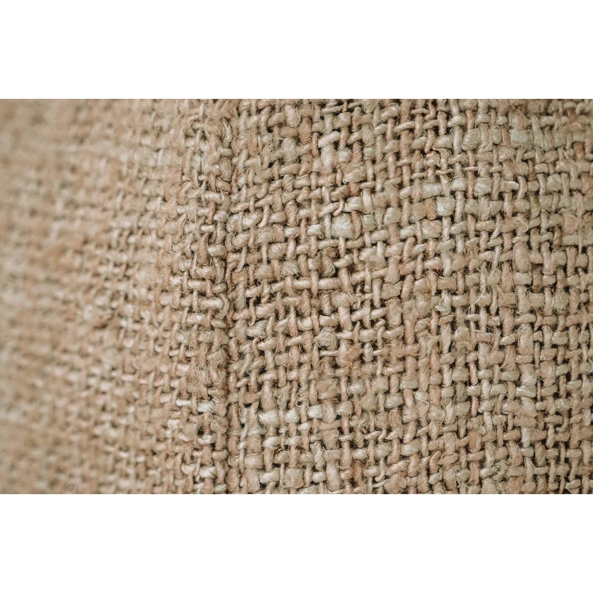 HANDGEWEBTER POUFFE (BEIGE)