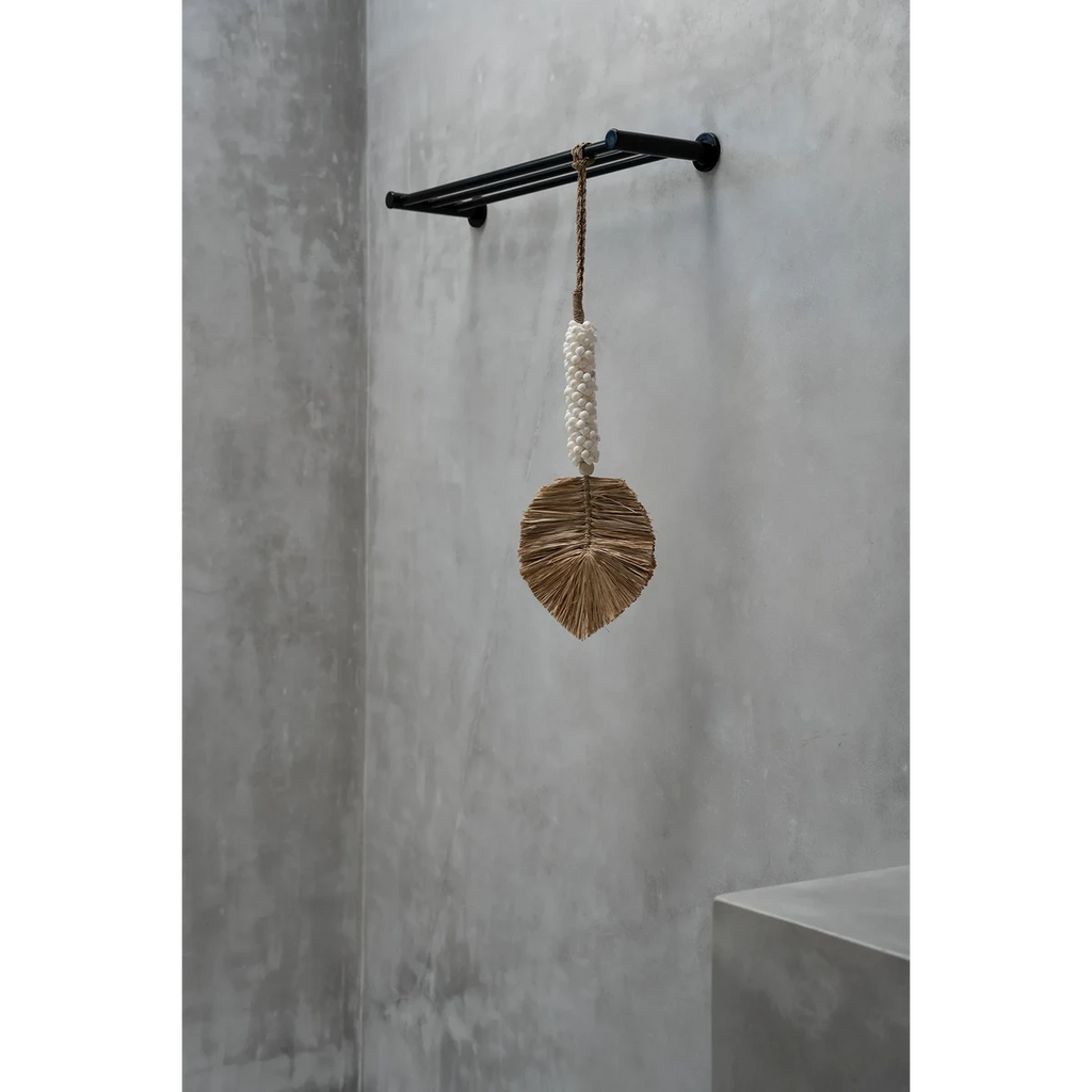 BAST MUSCHEL QUASTE (WEIß/NATUR)