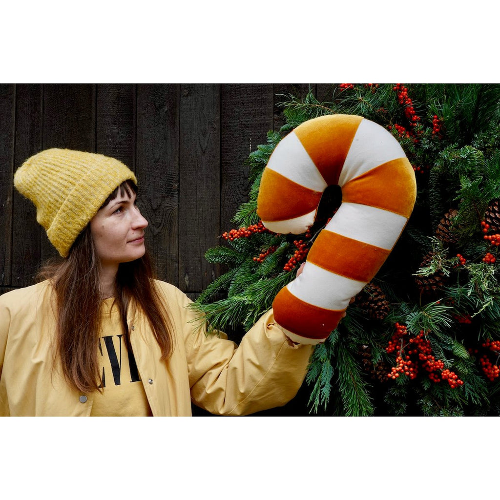 ZUCKERSTANGENKISSEN (GOLD/WEIẞ) - 45cm