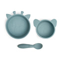 SILIKONGESCHIRRSET GIRAFFE/KOALA (HELLBLAU) - 3 Stk.