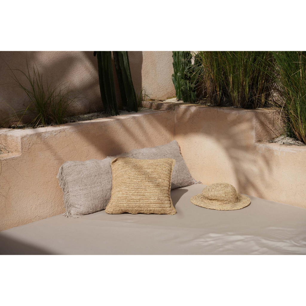 HANDGEWEBTER KISSENBEZUG (NATUR) - 35 x 100cm