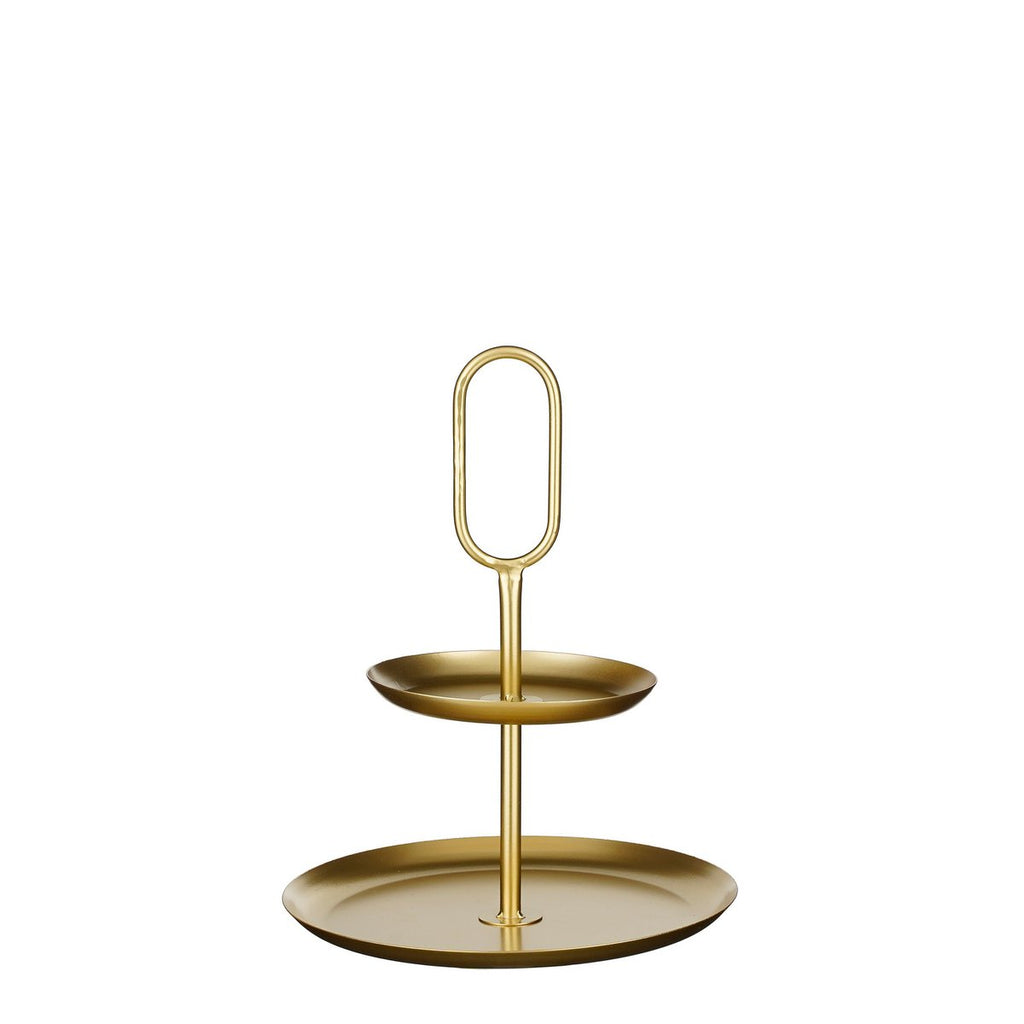 RAMA ETAGERE MIT 2 EBENEN (GOLD) - 36cm