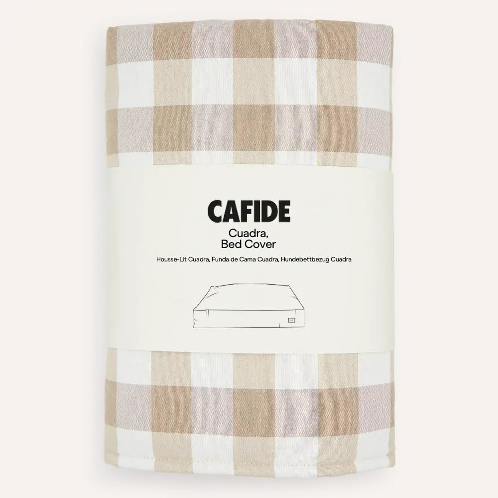 CUADRA HUNDEBETT WECHSELBEZUG (VICHY BEIGE)