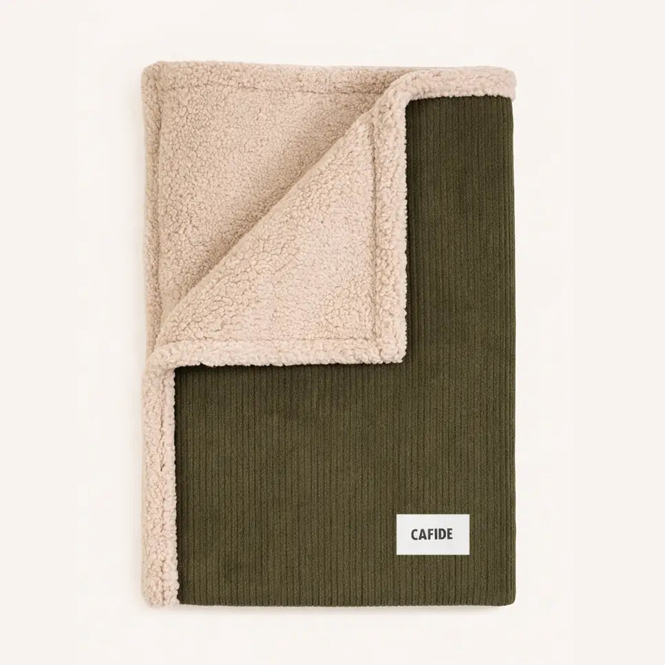 TOIA HUNDEDECKE AUS CORD (OLIVE)