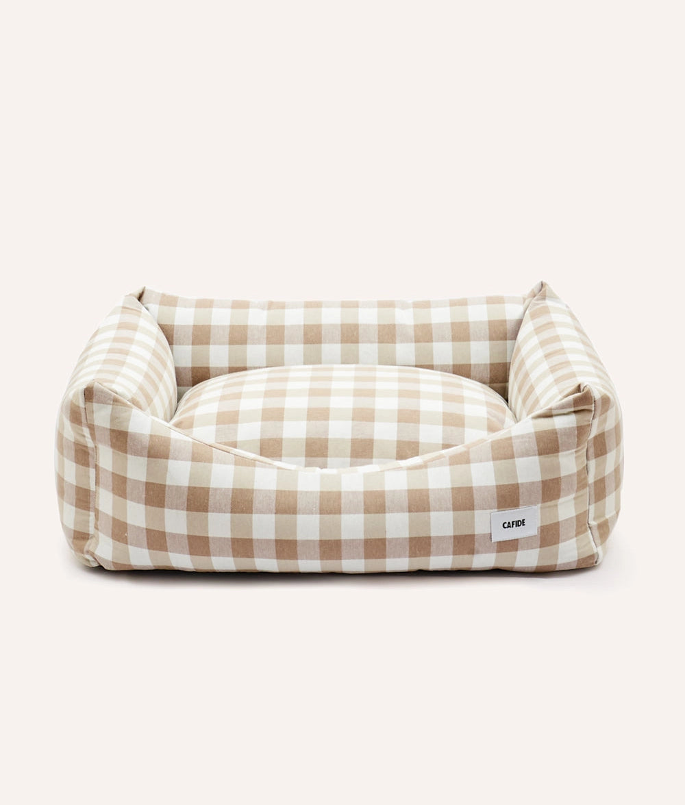 SNOZY HUNDEBETT (VICHY BEIGE)