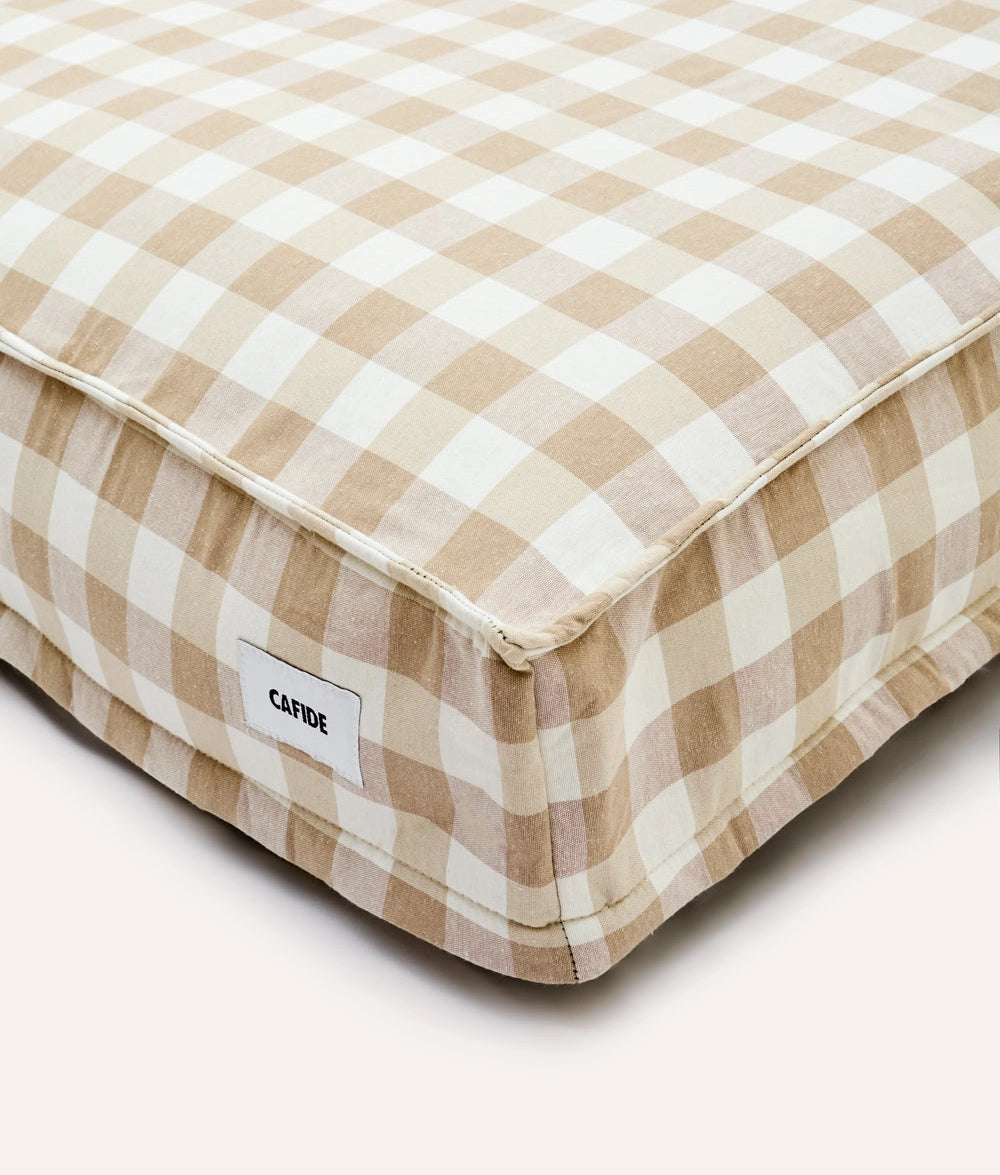 CUADRA HUNDEBETT WECHSELBEZUG (VICHY BEIGE)