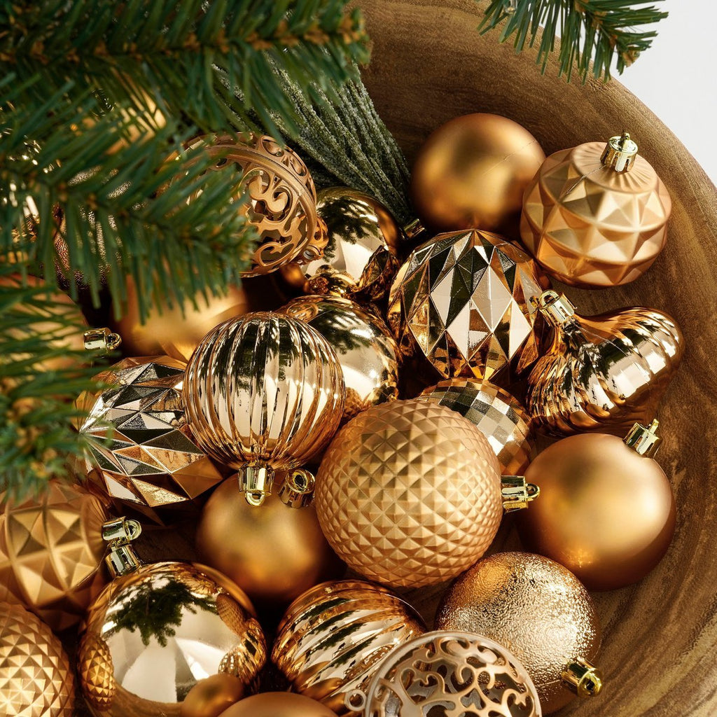 UNZERBRECHLICHE WEIHNACHTSKUGELN (KUPFER) - Ø7cm (60 Stk.)