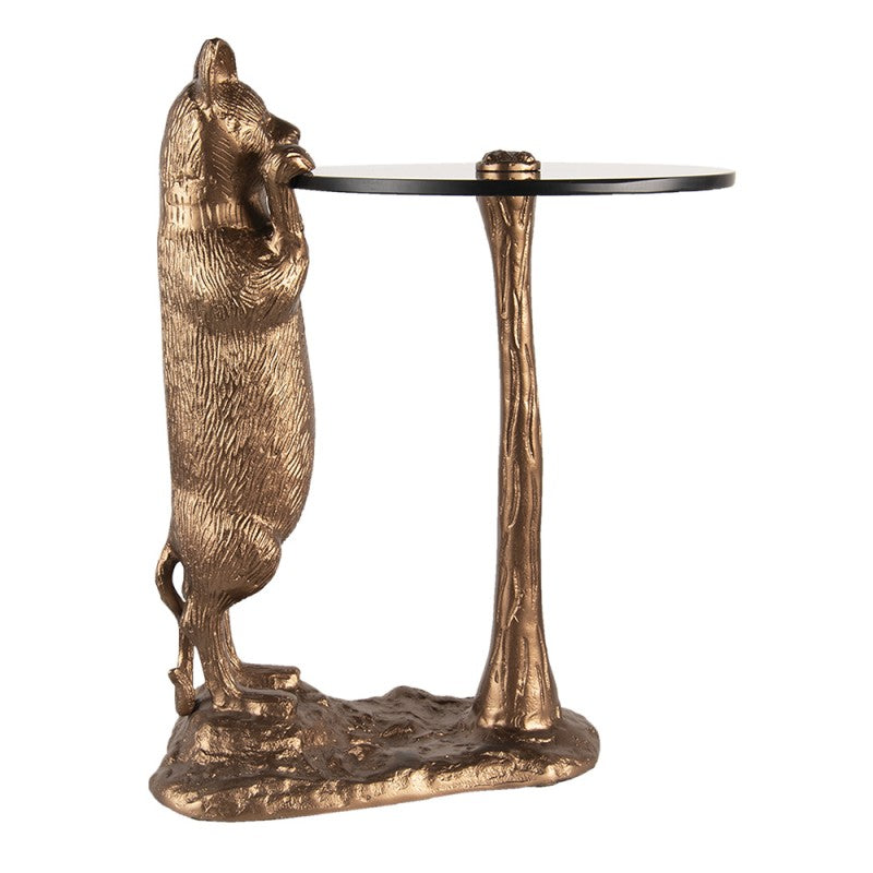BEISTELLTISCH KUPFER KATZE