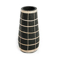 LÄNGLICHE TERRAKOTTA-VASE (GRAU) - 31cm