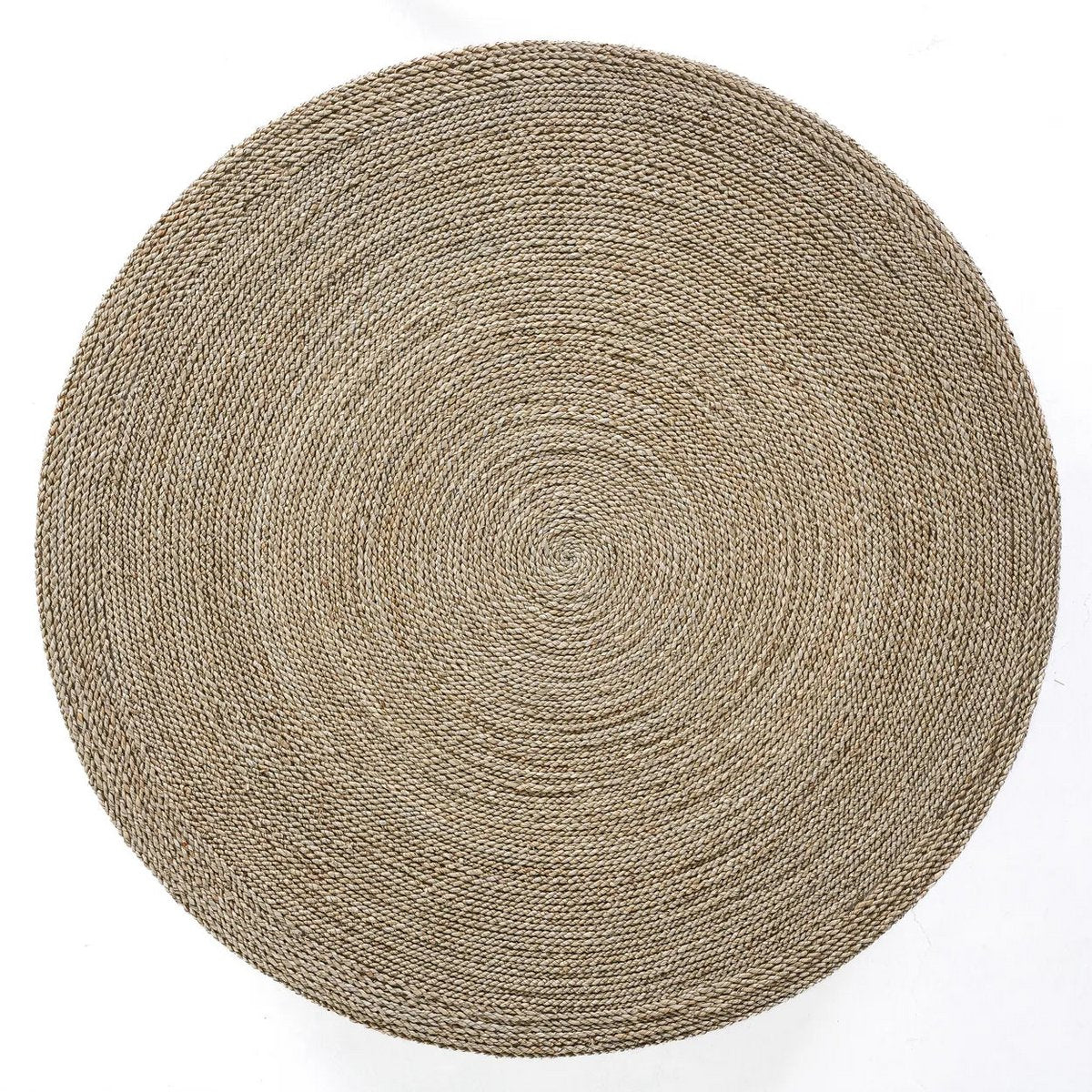SITZHOCKER AUS SEEGRASGEFLECHT - Ø100cm