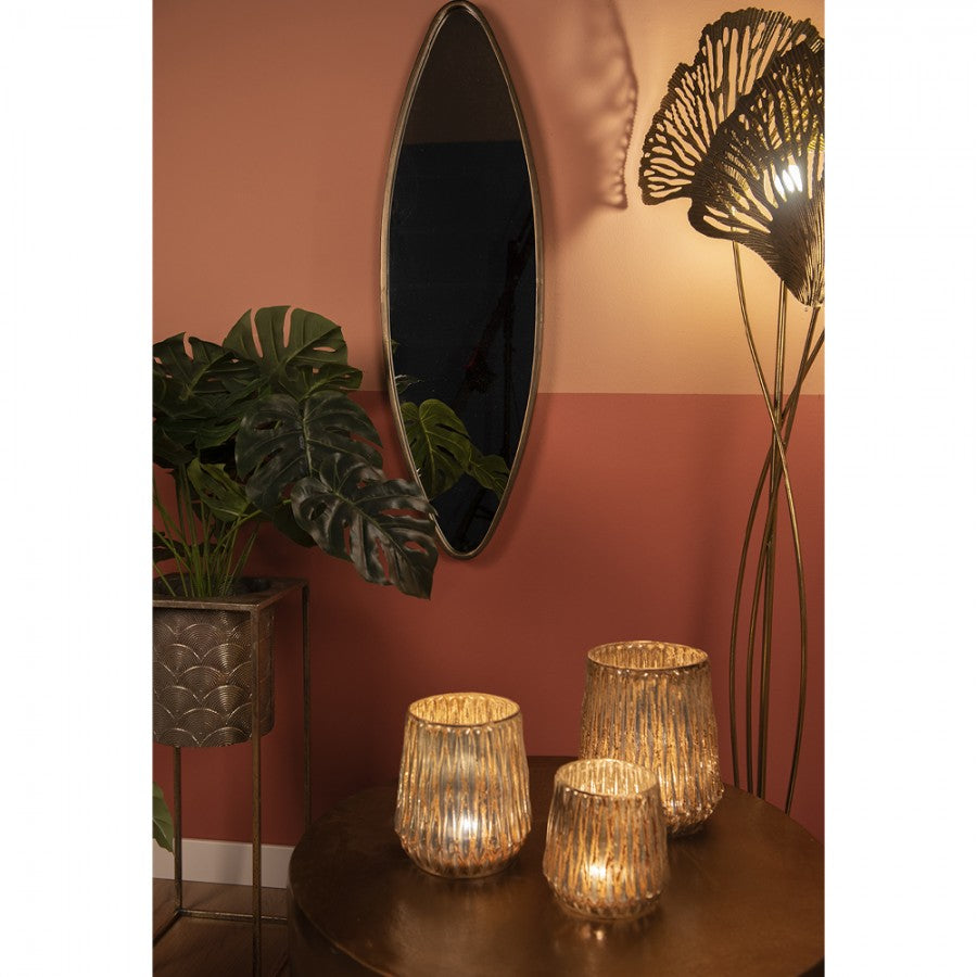 GERIFFELTER TEELICHTHALTER 18 x 21cm