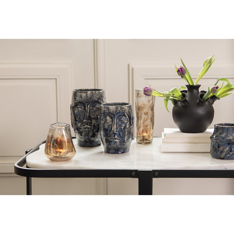 GLASVASE BRAUN - 20cm