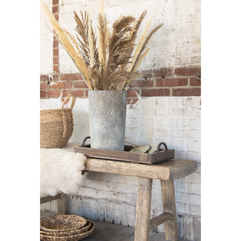 KERAMIK BLUMENTOPF GRAU