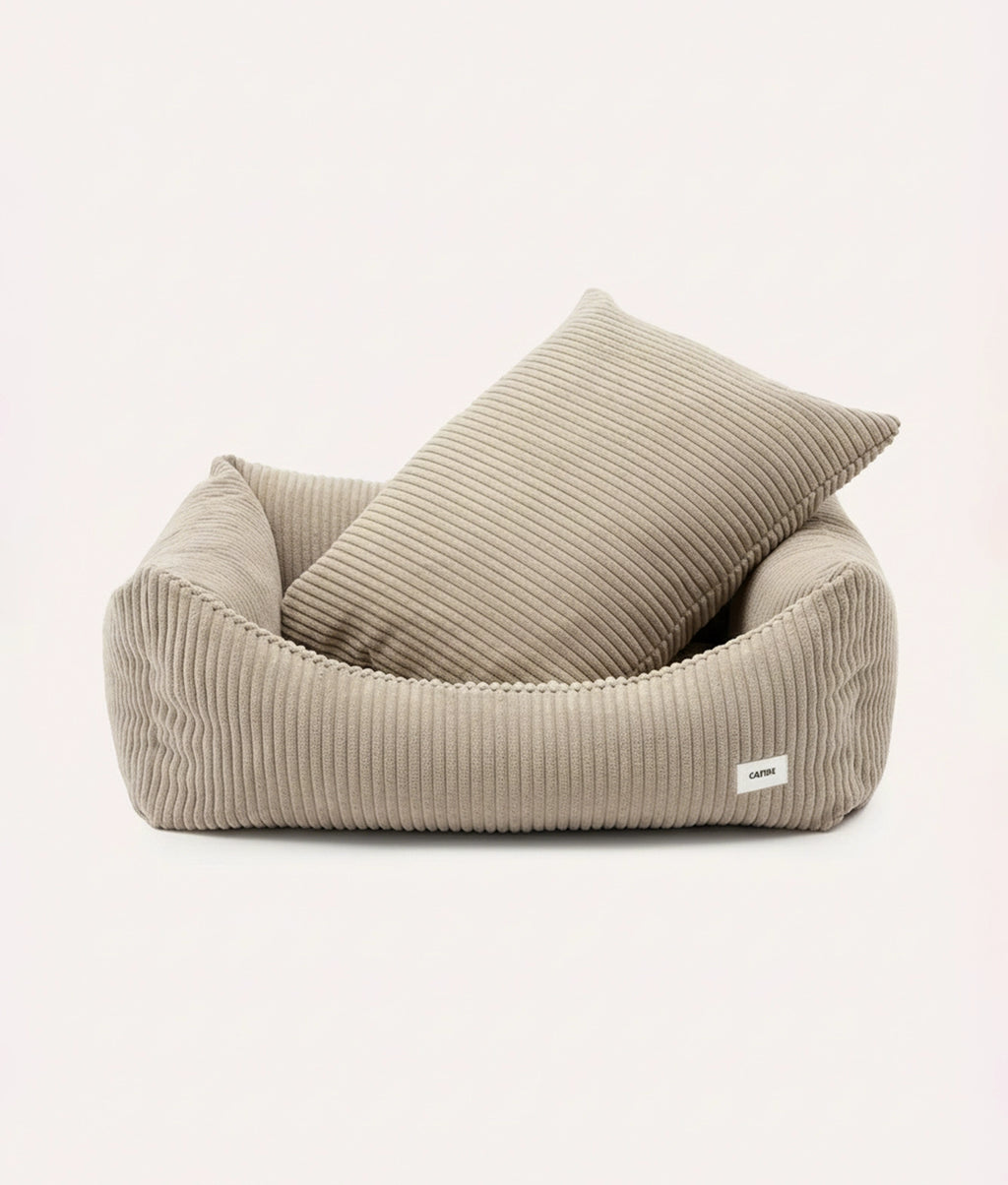 SNOZY HUNDEBETT AUS CORD (BEIGE)