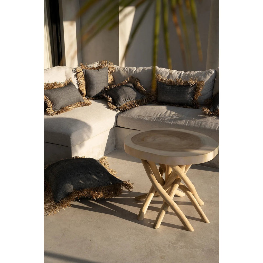 KISSENBEZUG AUS JUTE (SCHWARZ) - 40x40cm