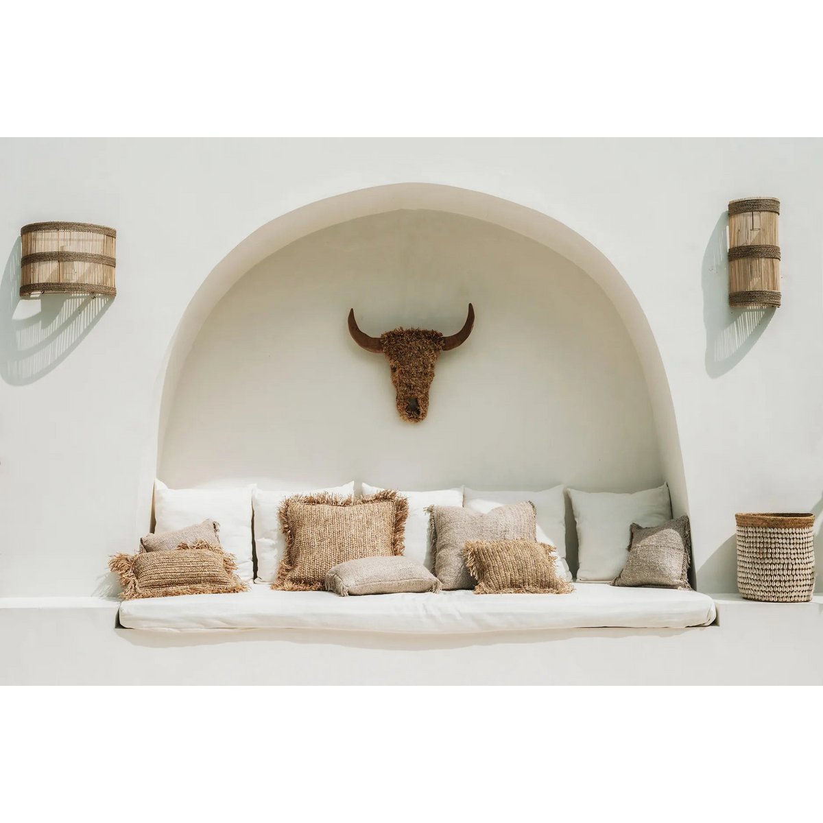 HANDGEWEBTER KISSENBEZUG (NATUR) - 40 x 40cm