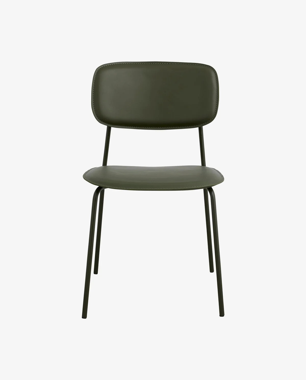 STUHL MIT PU-LEDER (OLIVE) - VEGAN