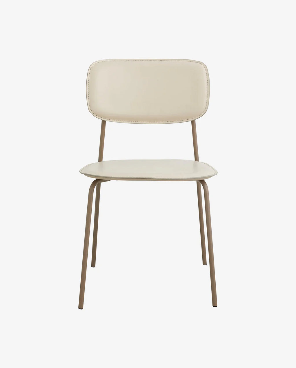 STUHL MIT PU-LEDER (BEIGE) - VEGAN