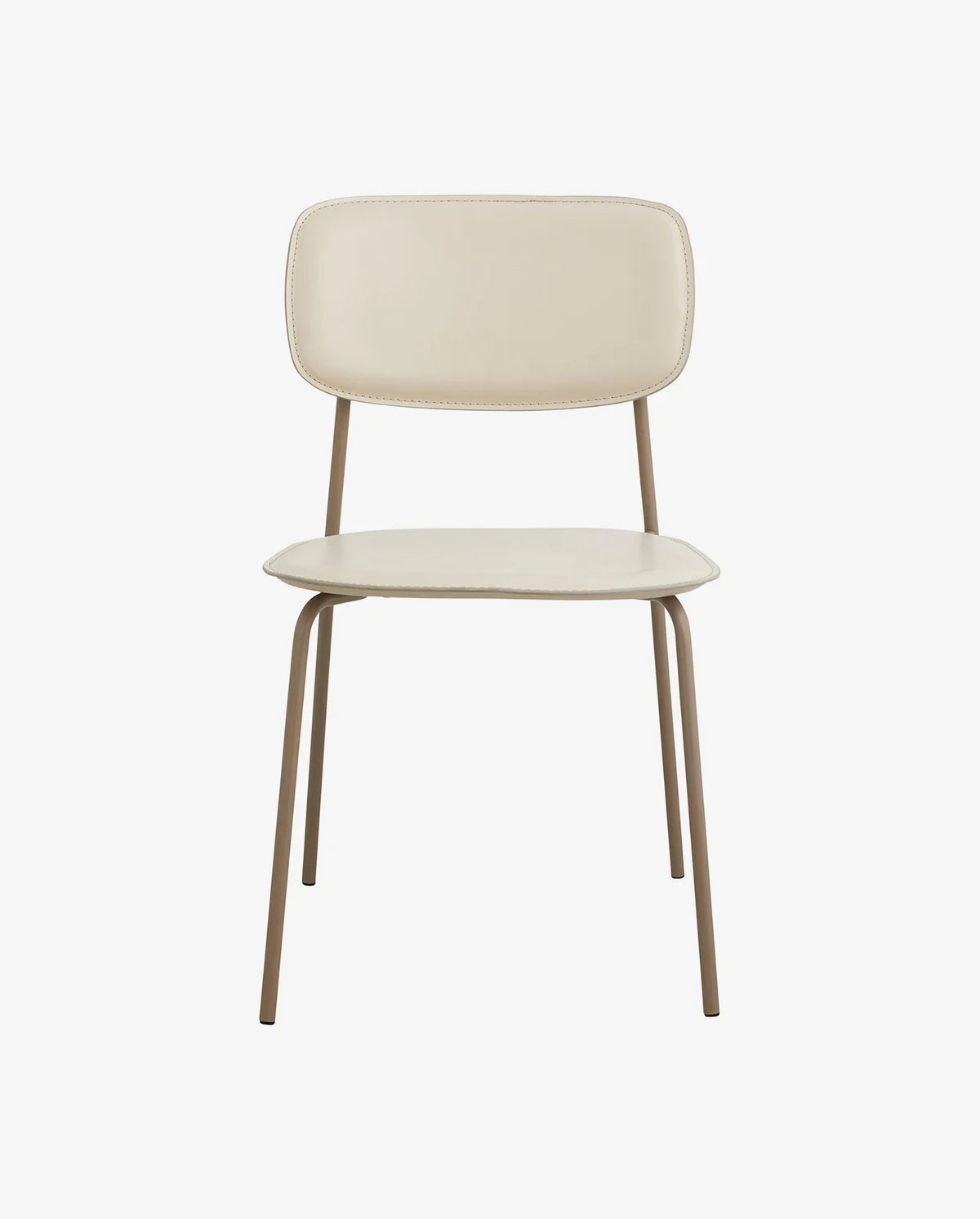 STUHL MIT PU-LEDER (BEIGE) - VEGAN