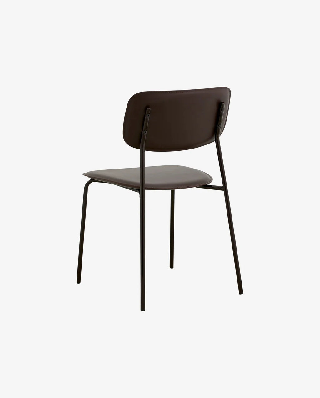 STUHL MIT PU-LEDER (BRAUN) - VEGAN
