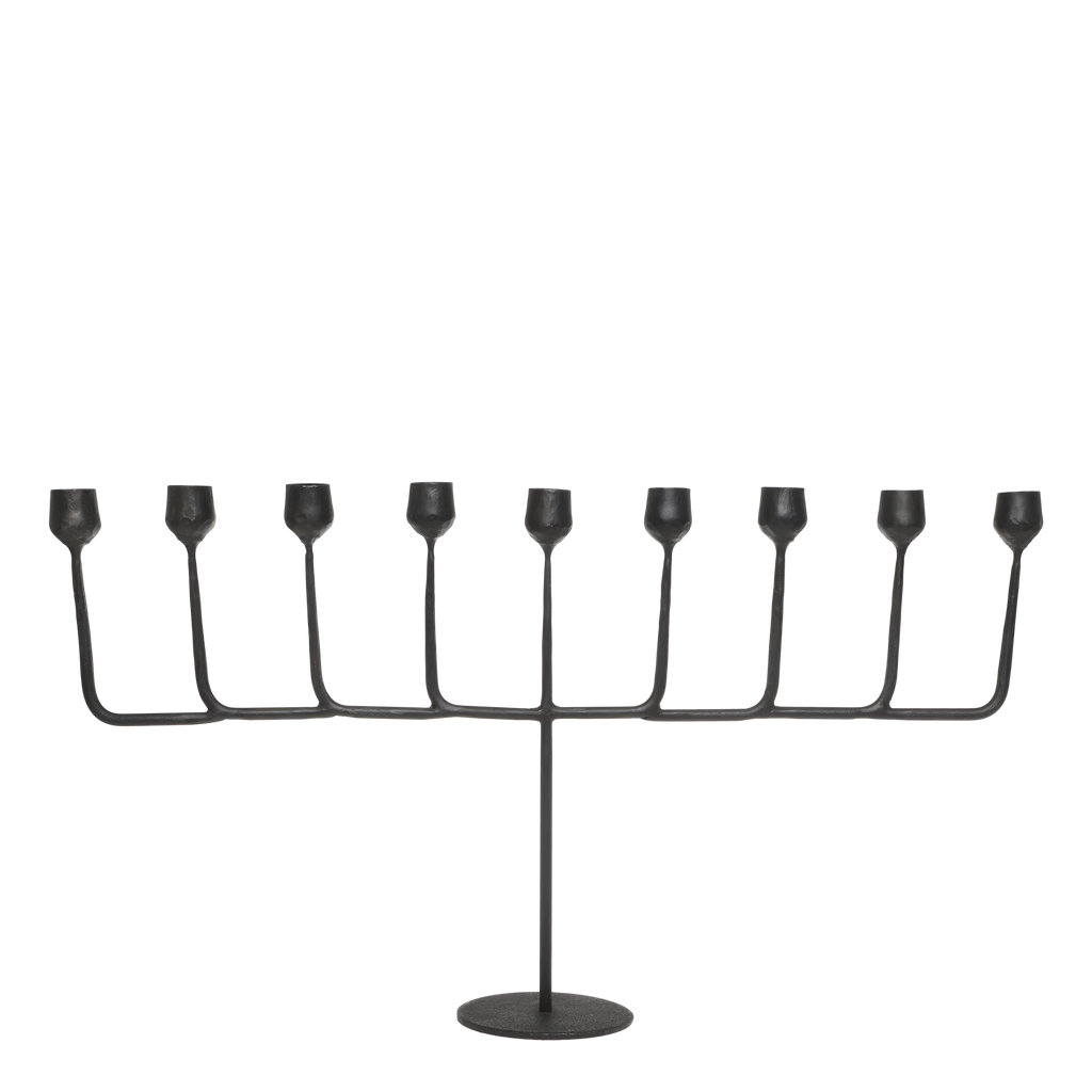 Kerzenständer 9-armig Eisen Antik-Kohle