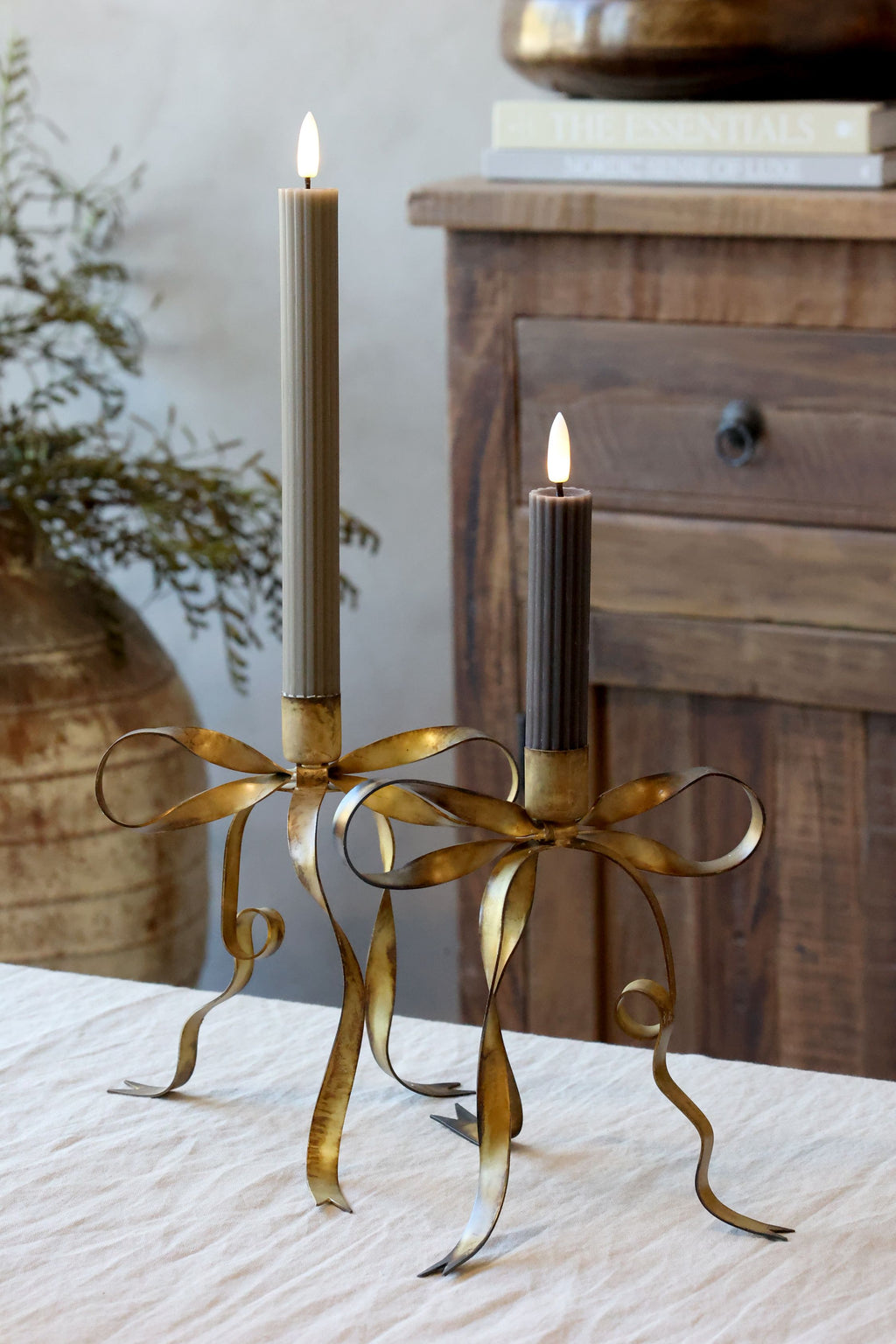 Kerzenständer mit Schleife stehend 20 cm