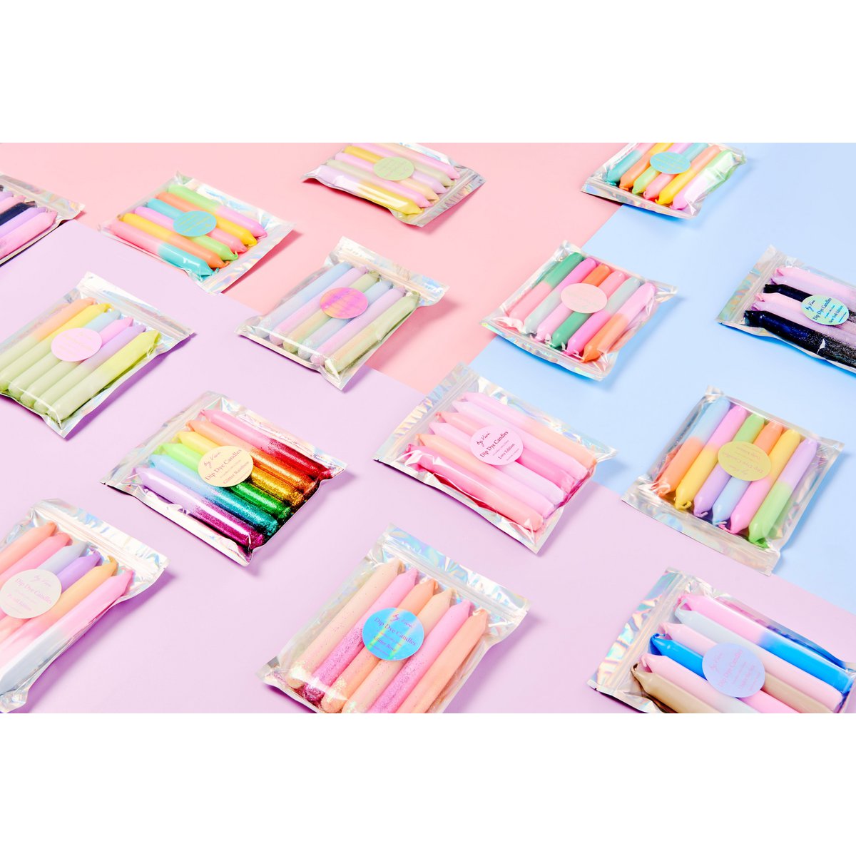 DIP DYE KERZEN - PASTELL EDITION