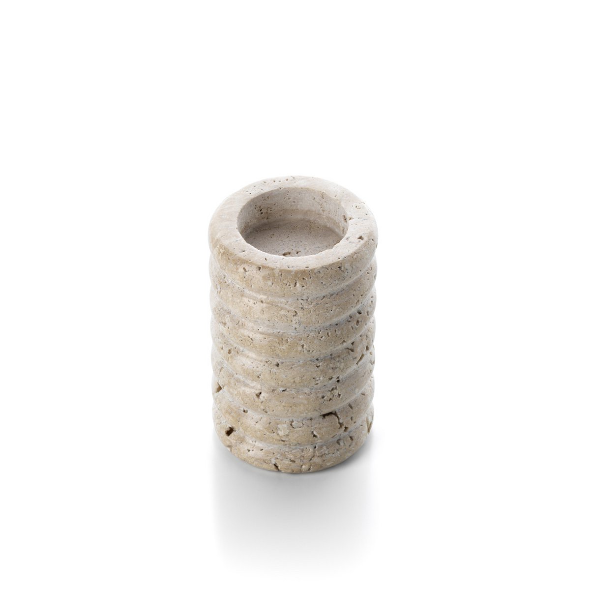 TRAVERTIN RIPPLE KERZENHALTER - 10cm