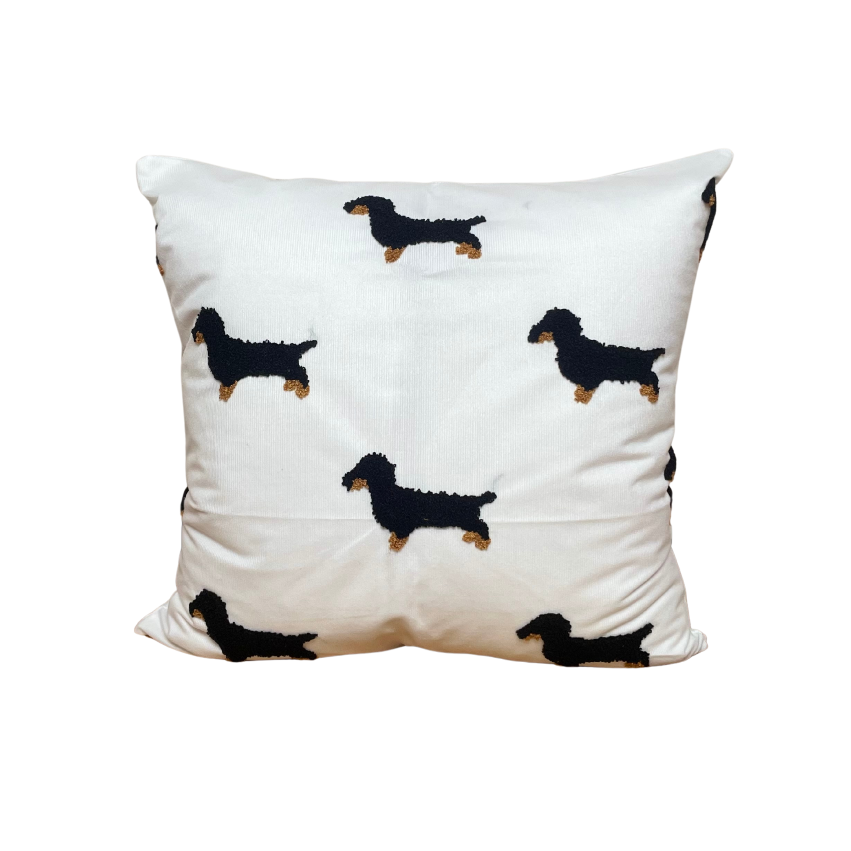KISSENBEZUG | GESTICKTE DACKEL