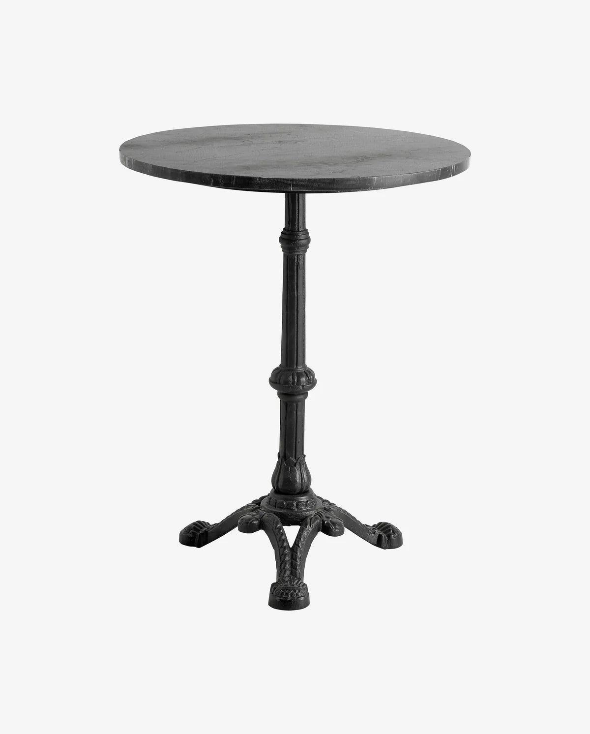 CAFÉ-TISCH AUS GUSSEISEN MIT MARMORPLATTE - Ø60cm