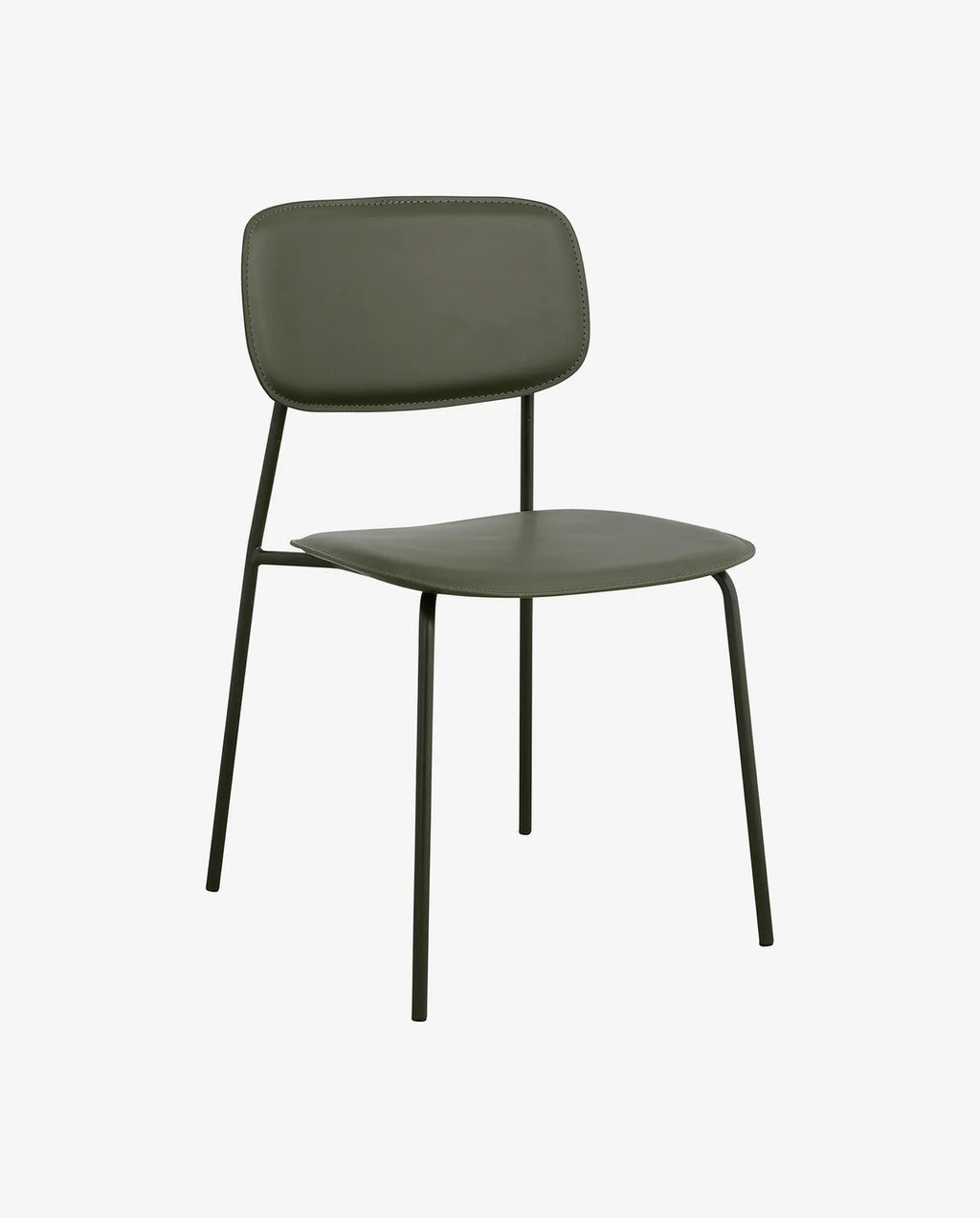 STUHL MIT PU-LEDER (OLIVE) - VEGAN