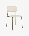 STUHL MIT PU-LEDER (BEIGE) - VEGAN