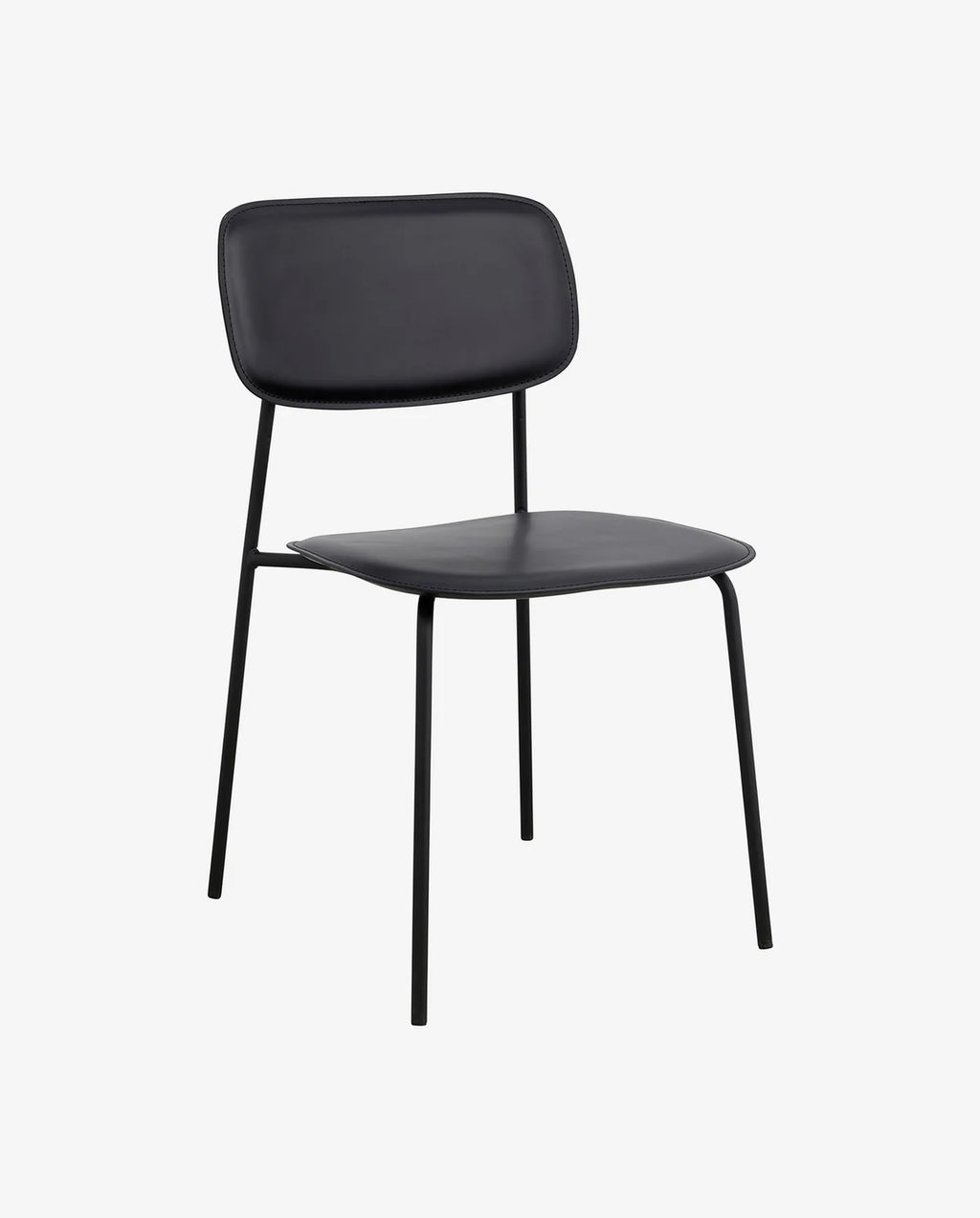 STUHL MIT PU-LEDER (SCHWARZ) - VEGAN