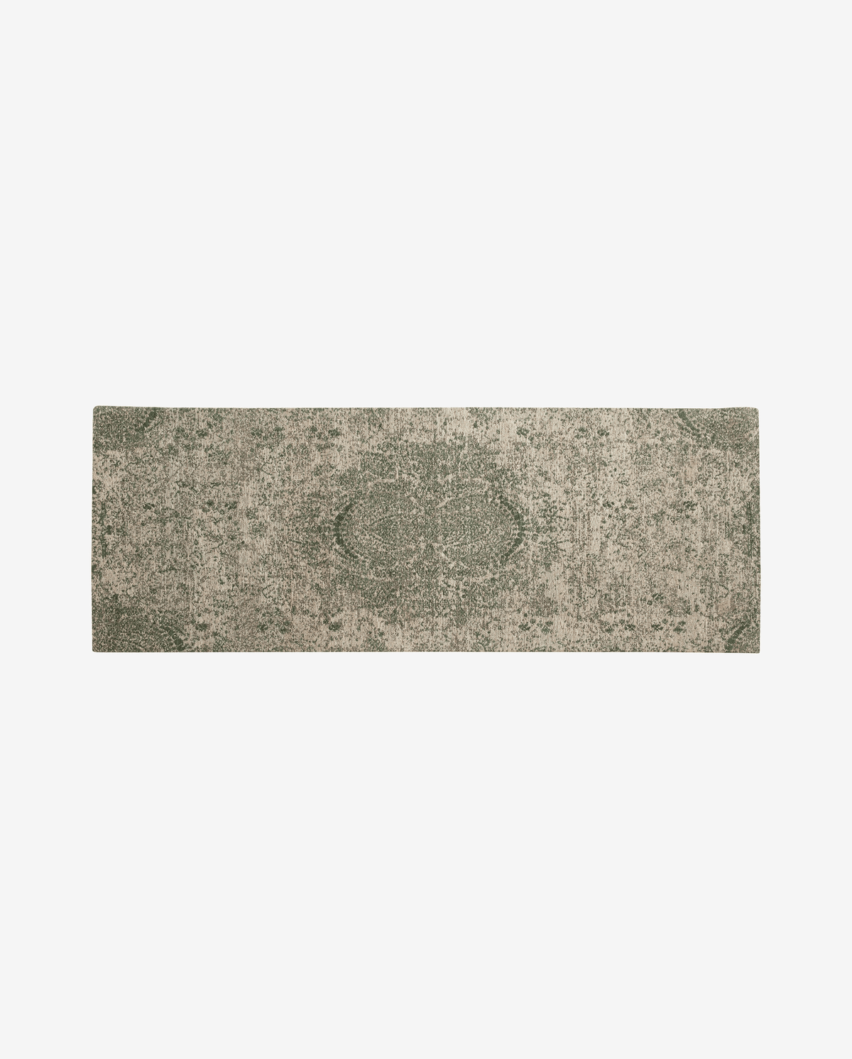 ARIA Teppich Jacquard 75x200 Grün/Beige